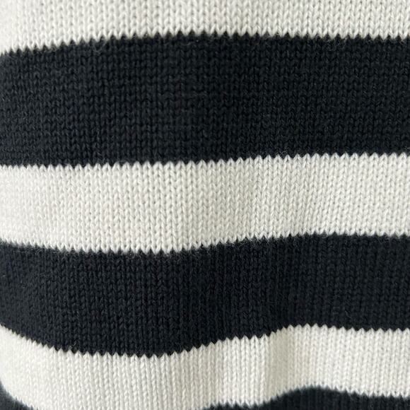 J. Crew Factory Women's Quarter Zip Pearl Zipper Striped Sweater L Large New - Picture 5 of 9